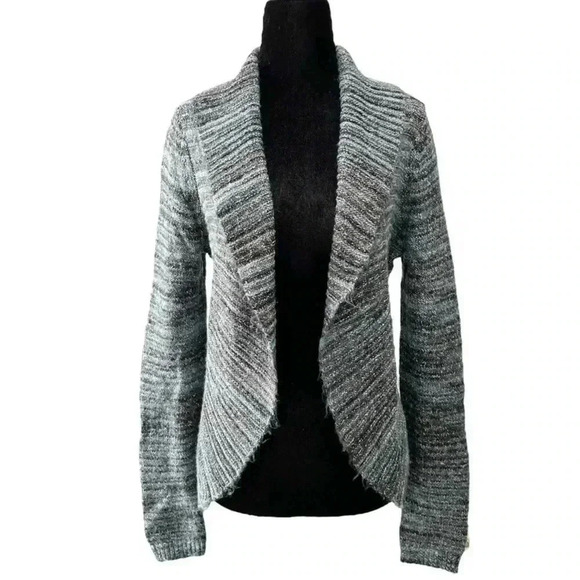 Ricki’s Cardigan Open Front Shawl Collar  Circle Sweater Blue Grey Size Small - Picture 1 of 16